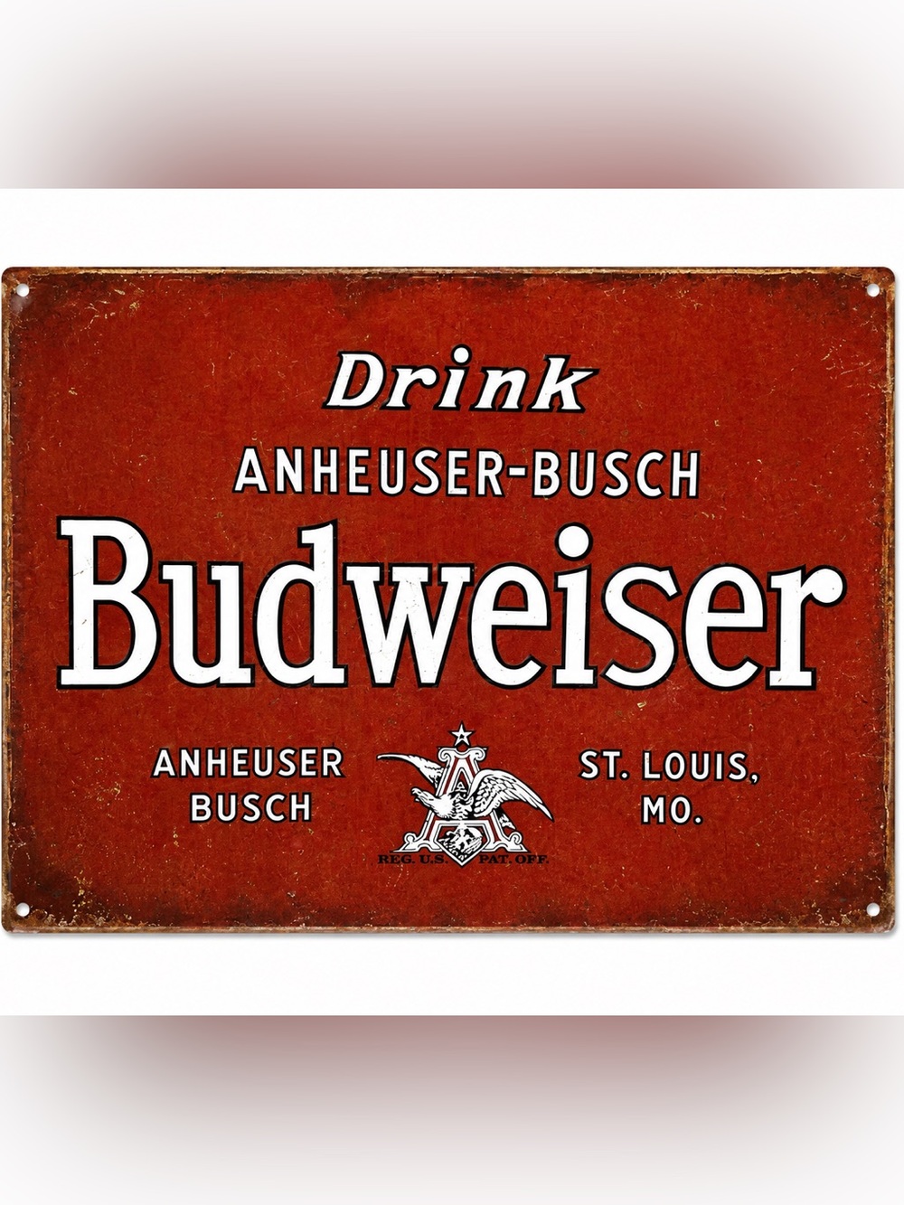 NEW Budweiser Beer Metal Sign